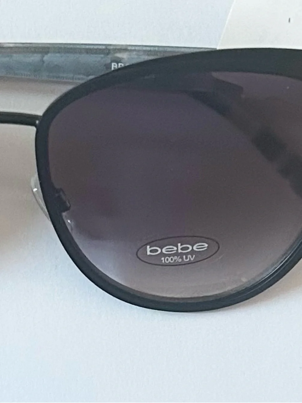 bebe Black Cat-Eye Sunglasses with Gradient Lenses